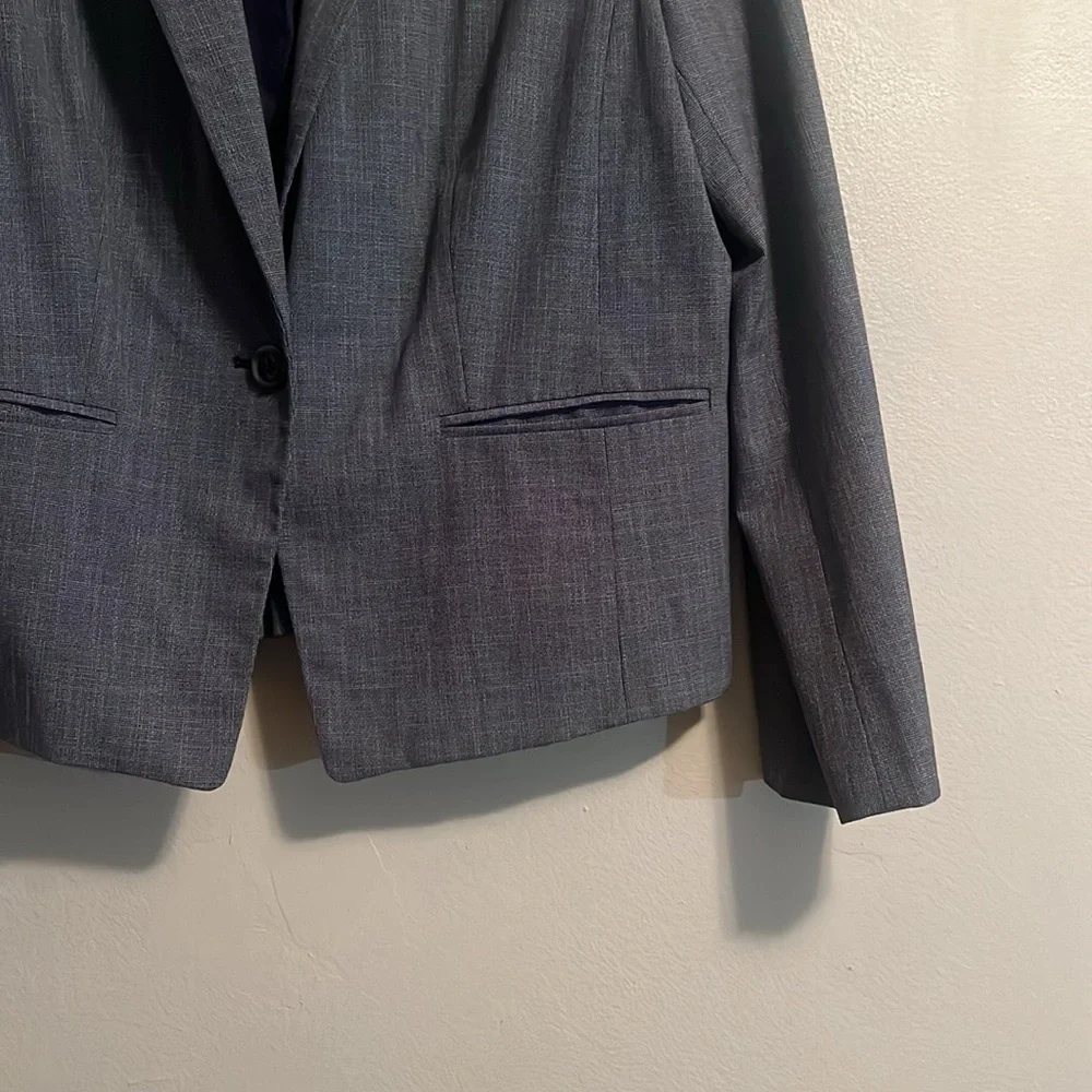 Ann Taylor Loft 16 Gray Blazer Jacket